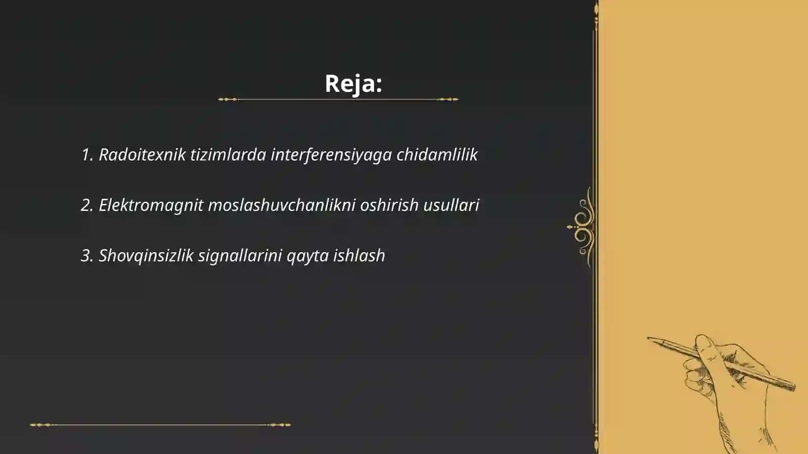 Radiotexnik tizimlarning xalaqtbardoshliligi 2