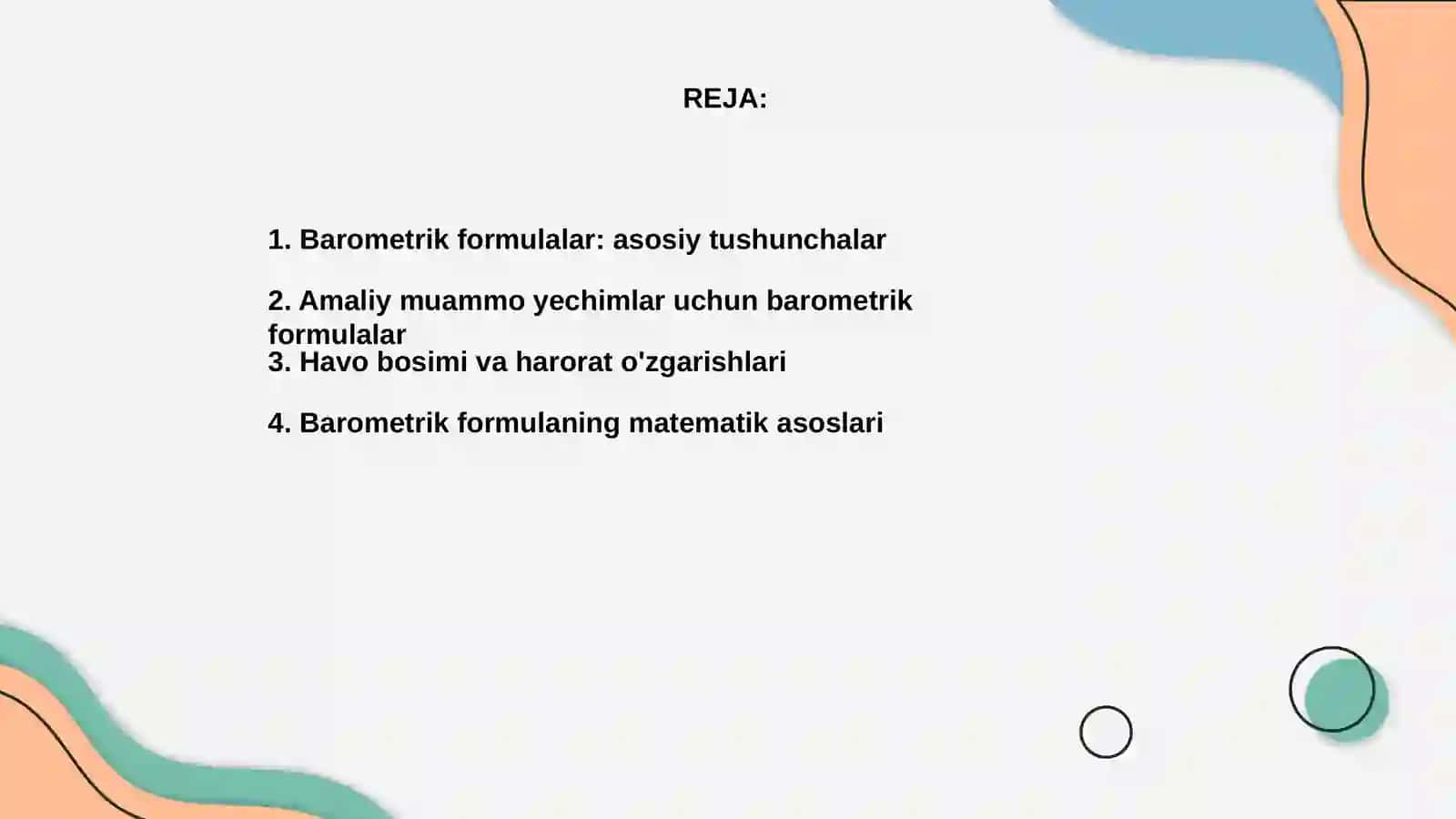 Barometrik formulalarning amaliy qo'llanishi 2