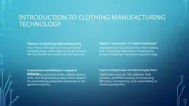 Technological sequence of clothing production 2