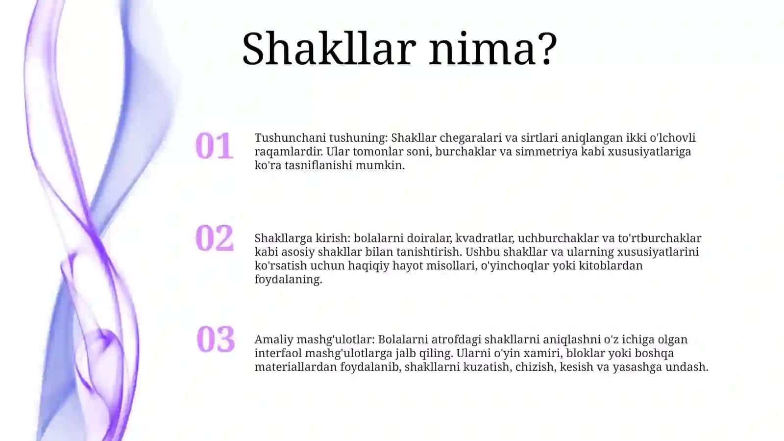 Bolalarni Predmetlar Shakli Bilan Tanishtirish 2
