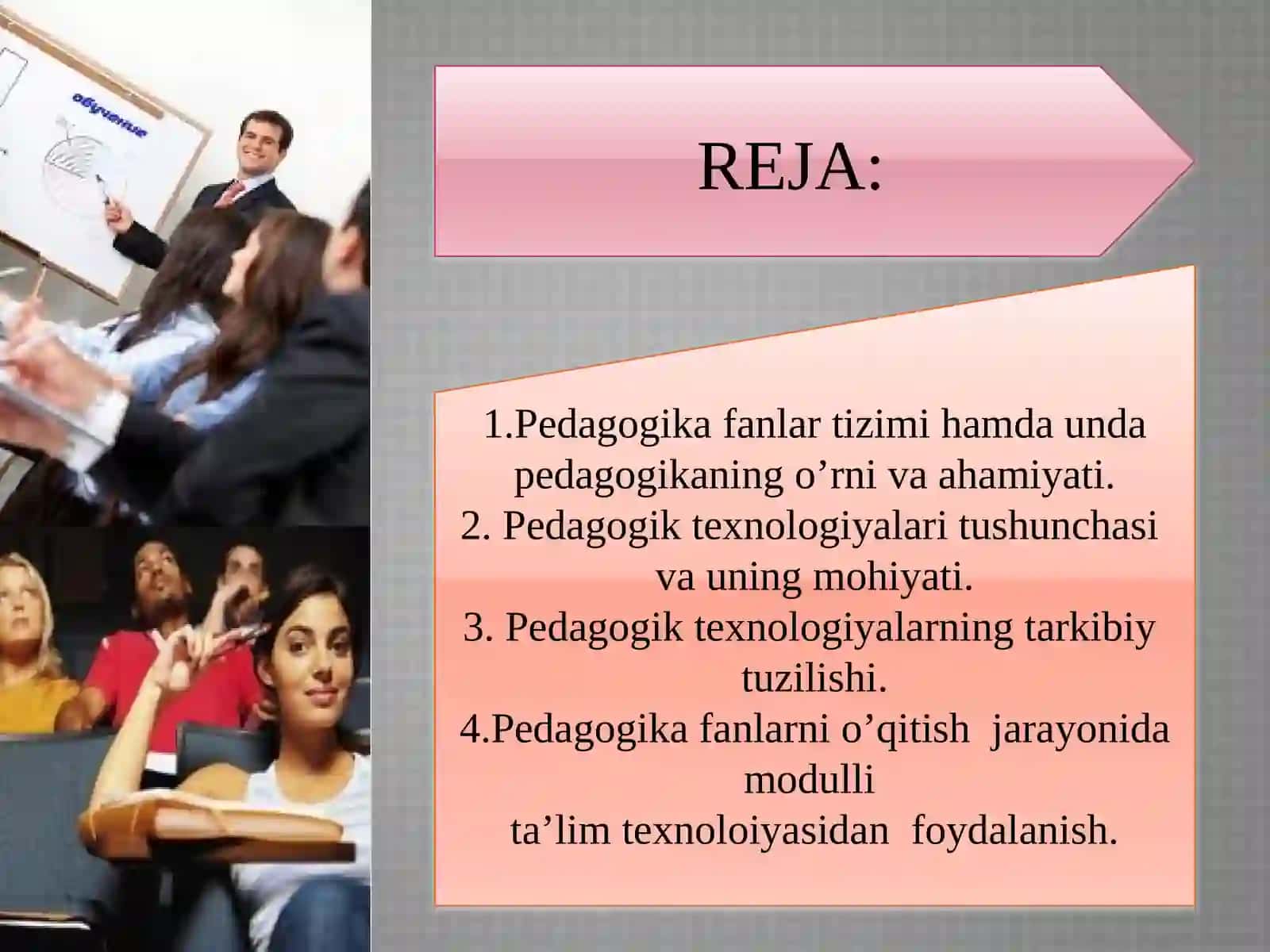PEdagogika fanlarni o’qitishda pedagogik texnologiyalardan foydalanish 2