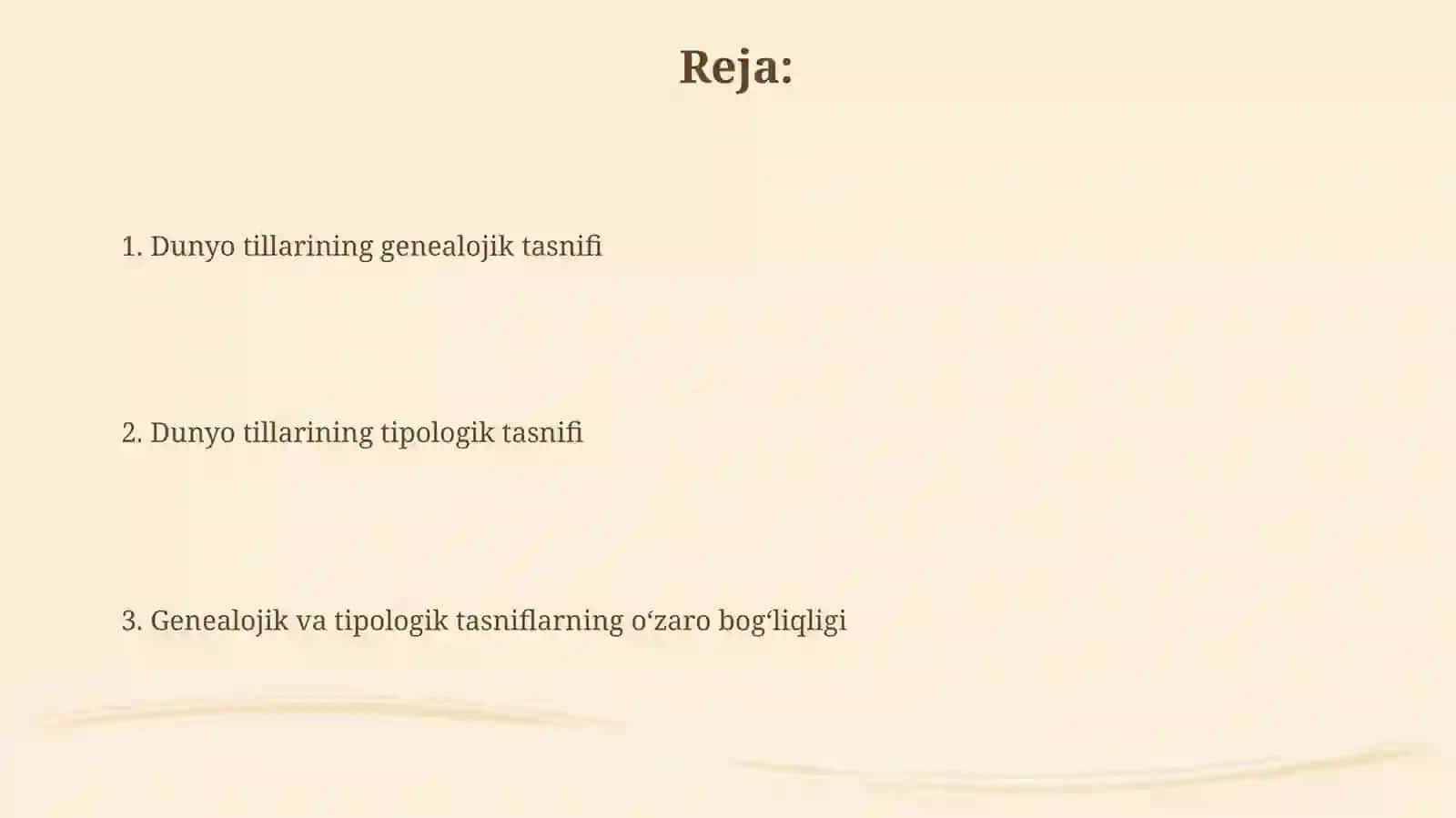 Jahon tillarining geneologik va tipologik tasnifi 2
