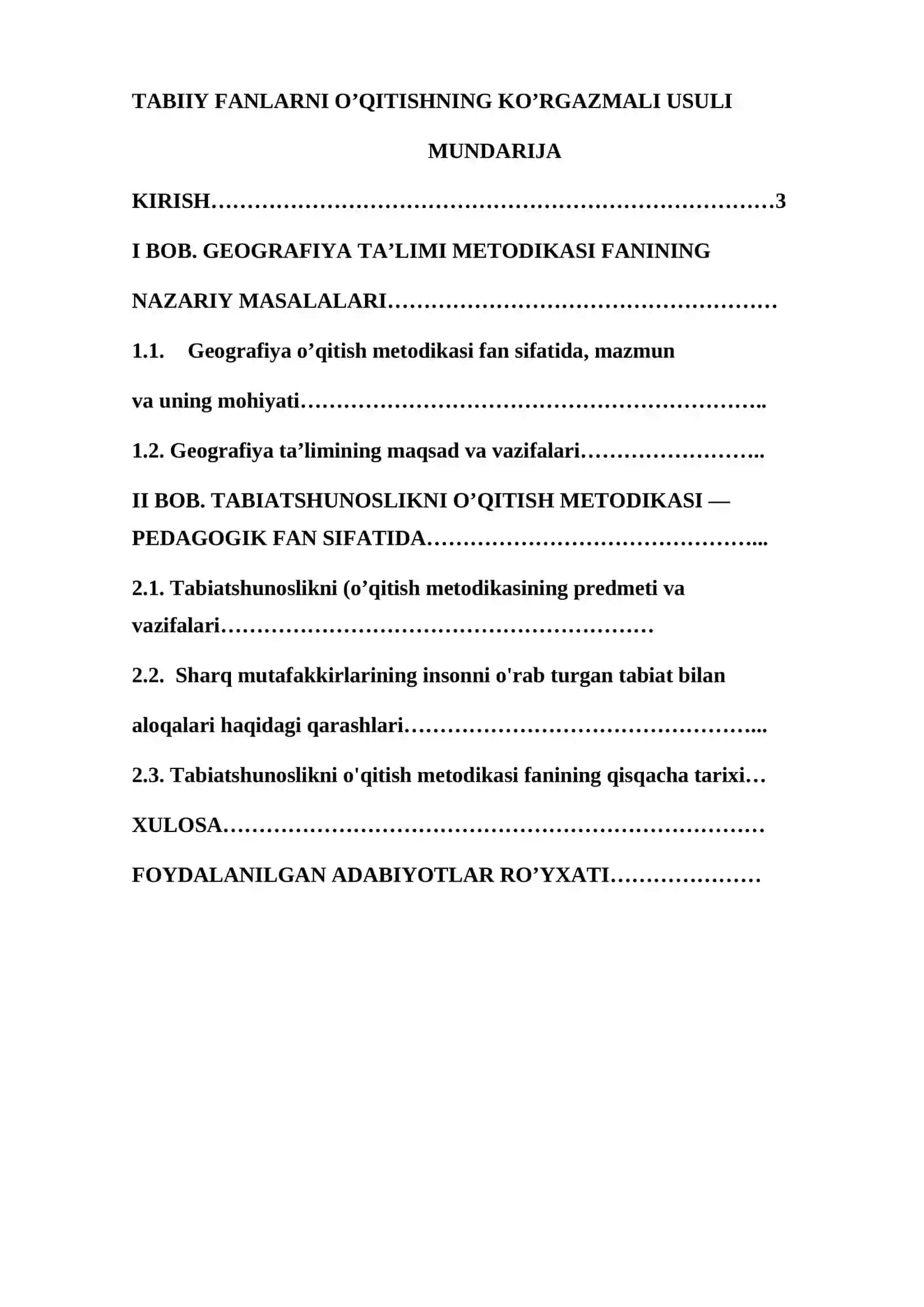 TABIIY FANLARNI O’QITISHNING KO’RGAZMALI USULI 2