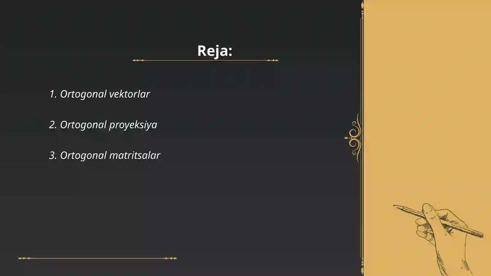 Ortogonal sistemalar 2