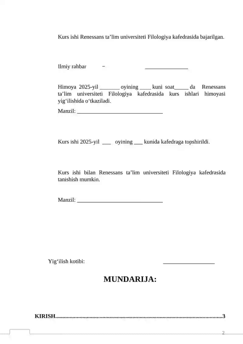 2-sinf o’quvchilarida imloviy savodxonlikni shakllantirish KURS ISHI 2
