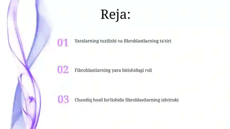 Fibroblastlarning jarohatning bitishi va chandiq hosil bo’lishdagi roli 2