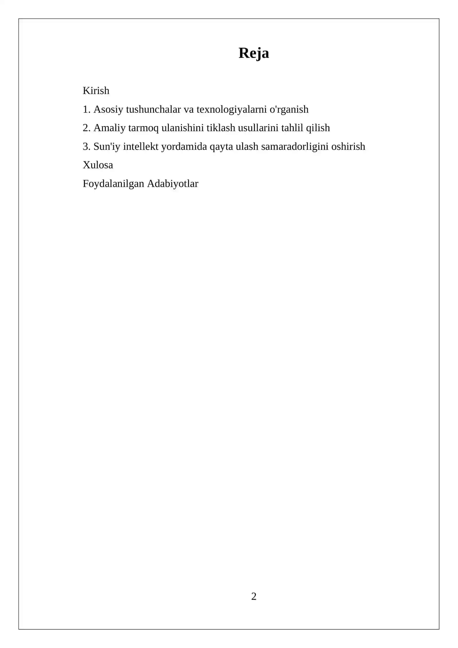 MUSTAQIL ISH AVTOMATIK QAYTA ULASH 2