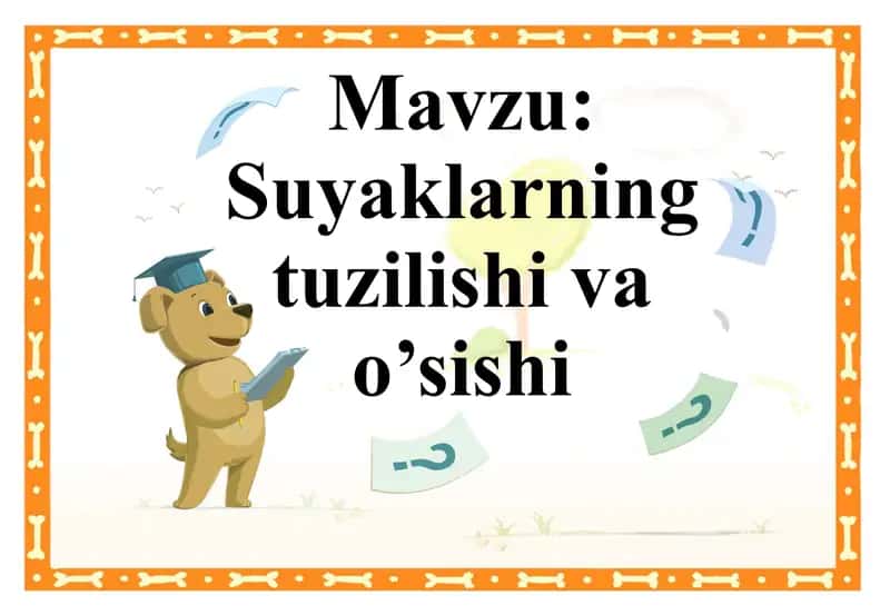 Suyaklarning tuzilishi va o’sishi 2