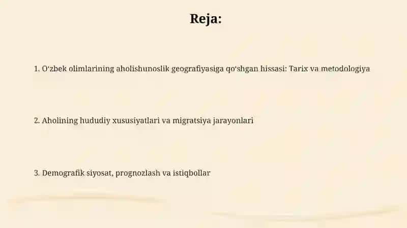 Oʻzbek olimlarining aholi geografiyasi muammolariga qoʻshgan hissasi 2