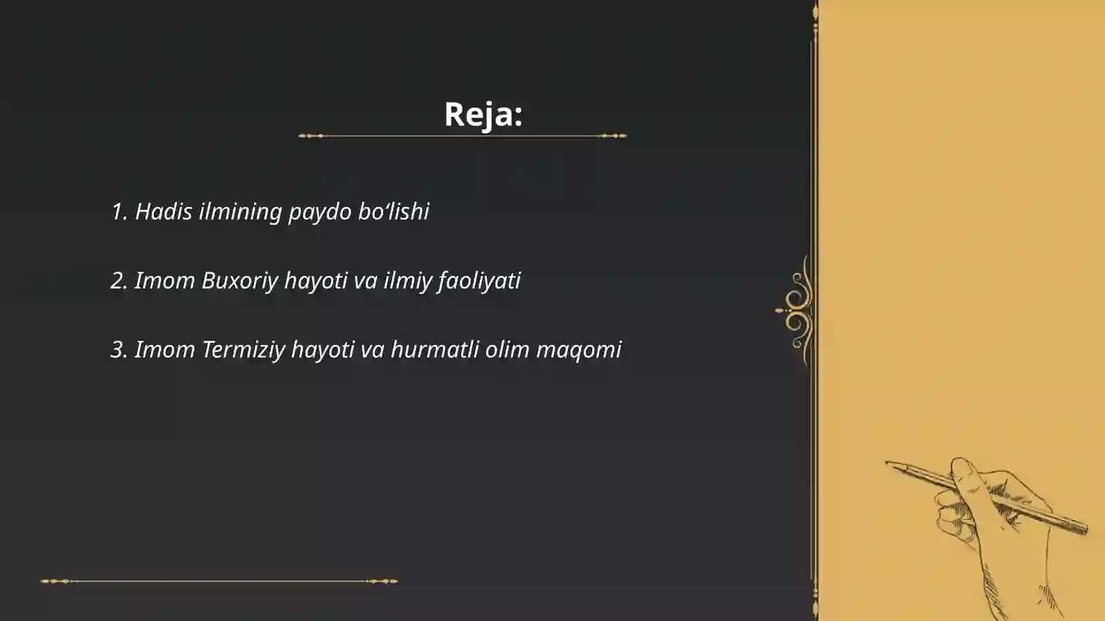 Imom Buxoriy va Imom Termiziyni hadis ilmiga qo'shgan xissalarini qiyosiy tahlili 2