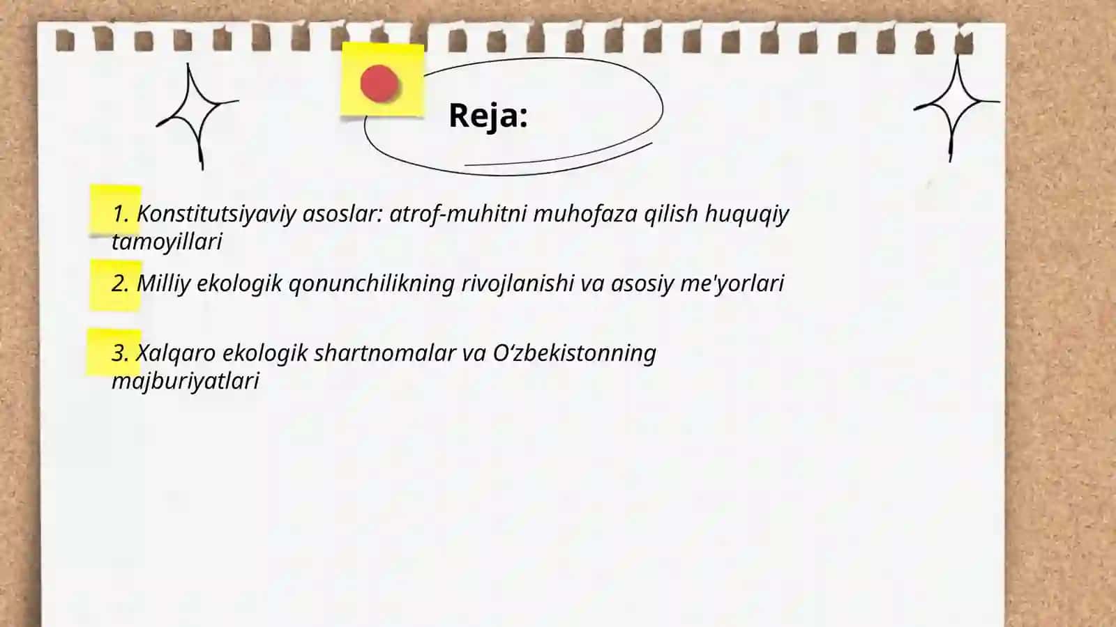 Atroh muhitni muhofaza qilishni huquqiy va tashkiliy asoslari 2