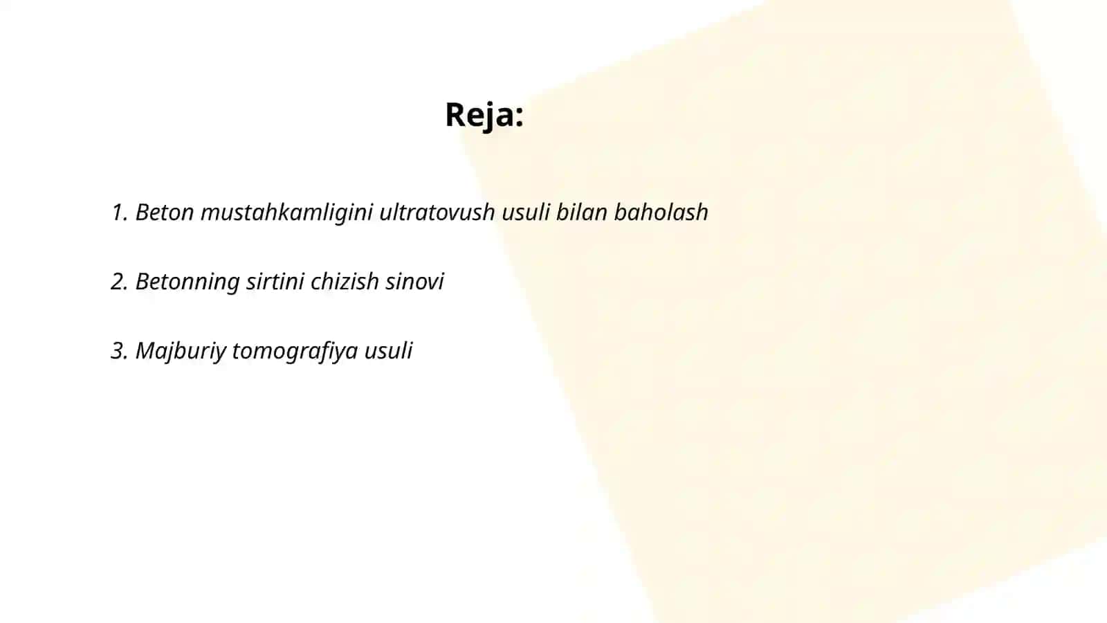 Beton mustahkamligini buzmasdan aniqlash usullari 2