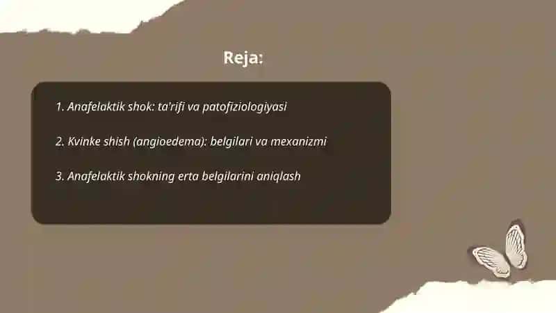 Anafelaktik shok, kvinke shishida yordam ko‘rsatish 2