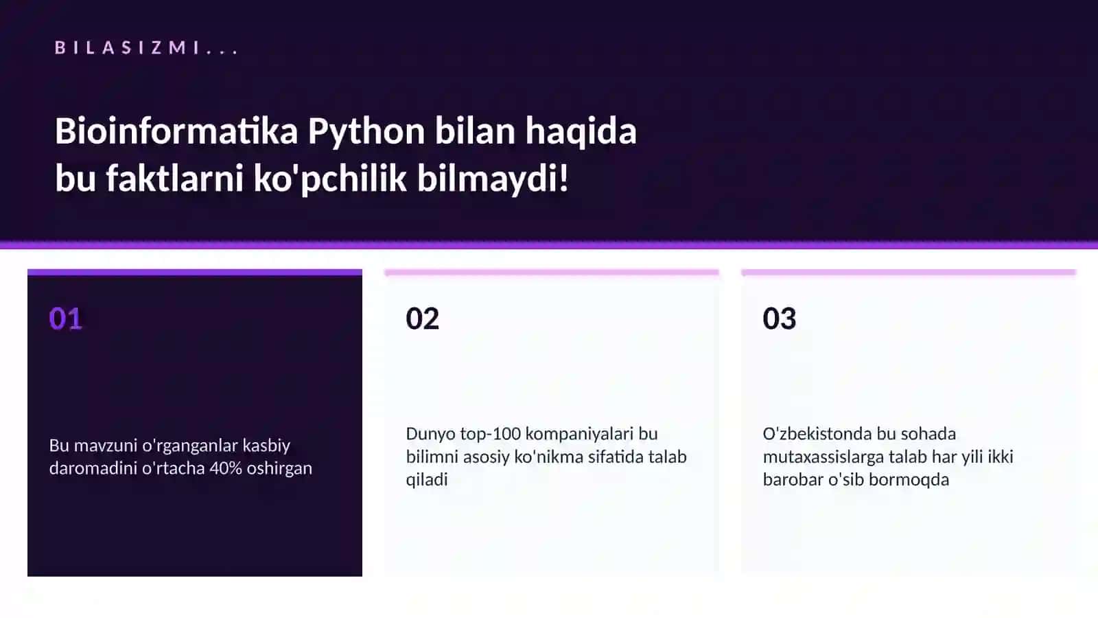 Bioinformatika Python bilan 2