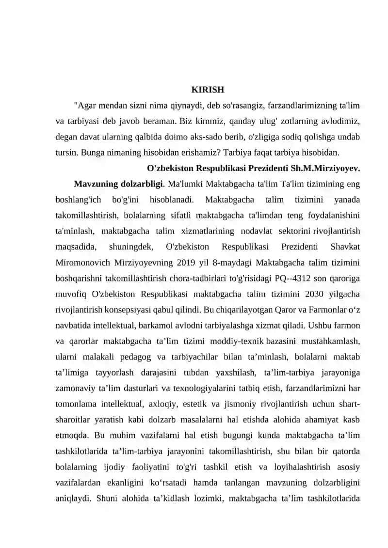 MAKTABGACHA YOSHDAGI BOLALARDA TASVIRIY QOBILYAT VA IJODKORLIKNI RIVOJLANTIRISH 2
