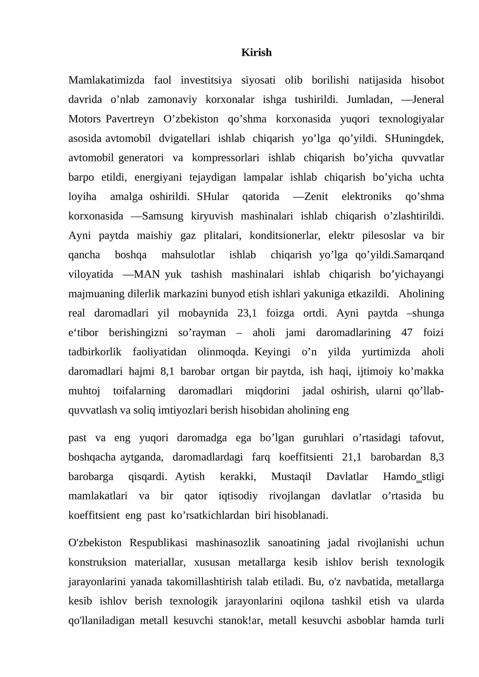 Taqsimlovchi val uchun material tanlash va unga termik ishlov berish texnologiyasi 2