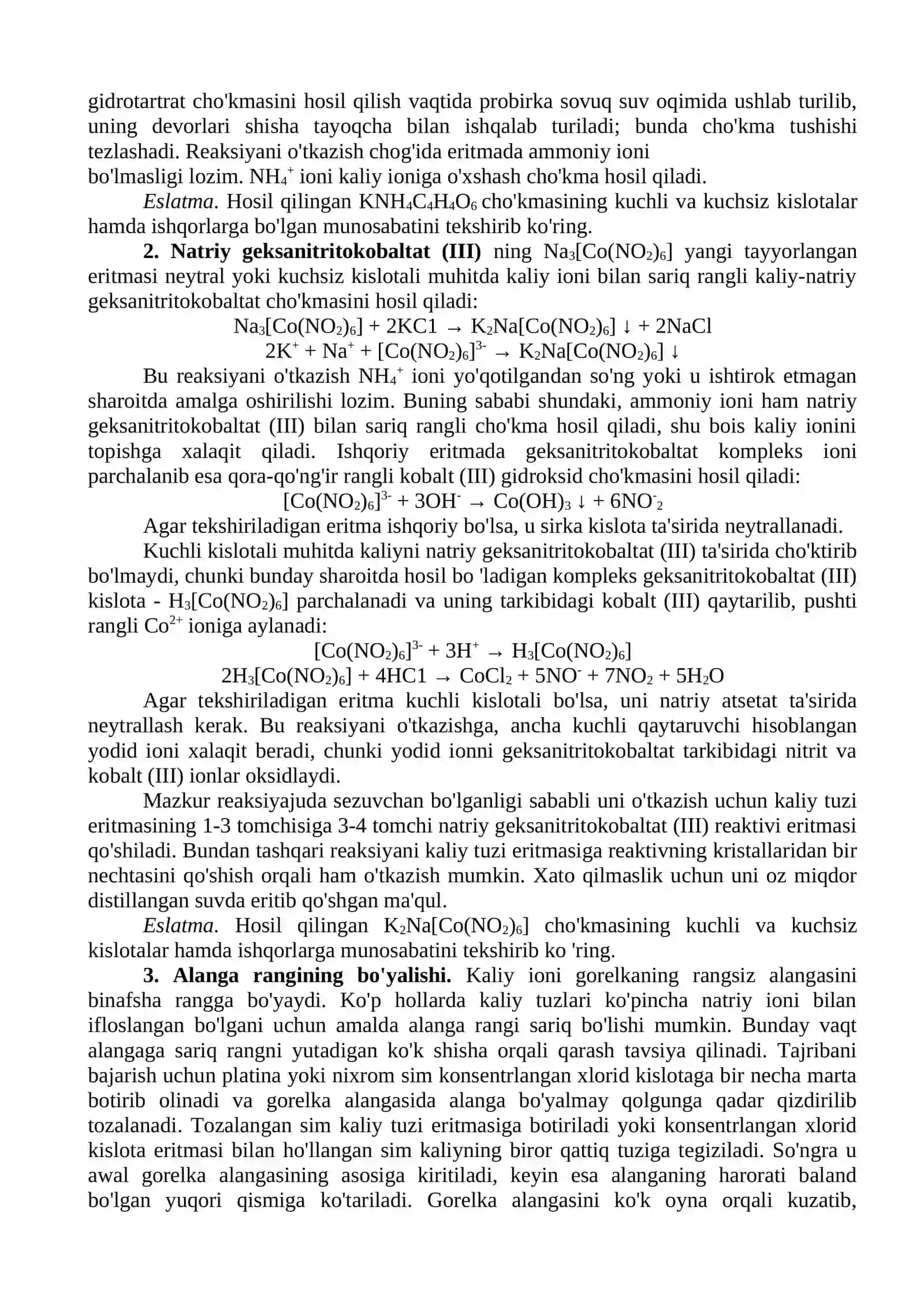 I KATIONLARI ANALITIK REAKSIYALARI 2
