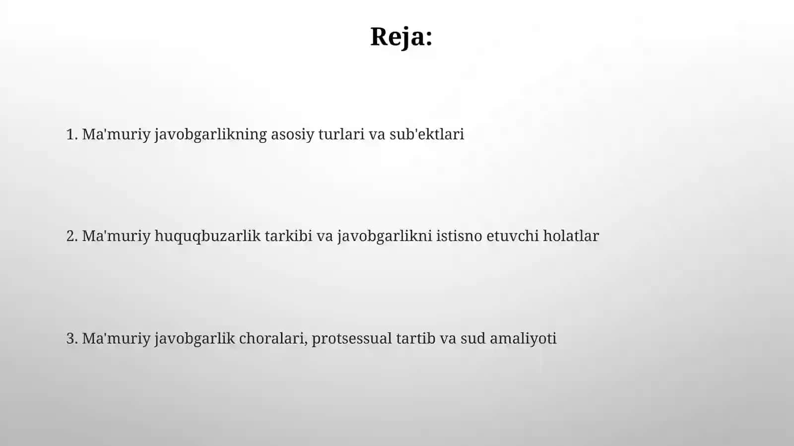 Ma'muriy javobgarlik turlari 2