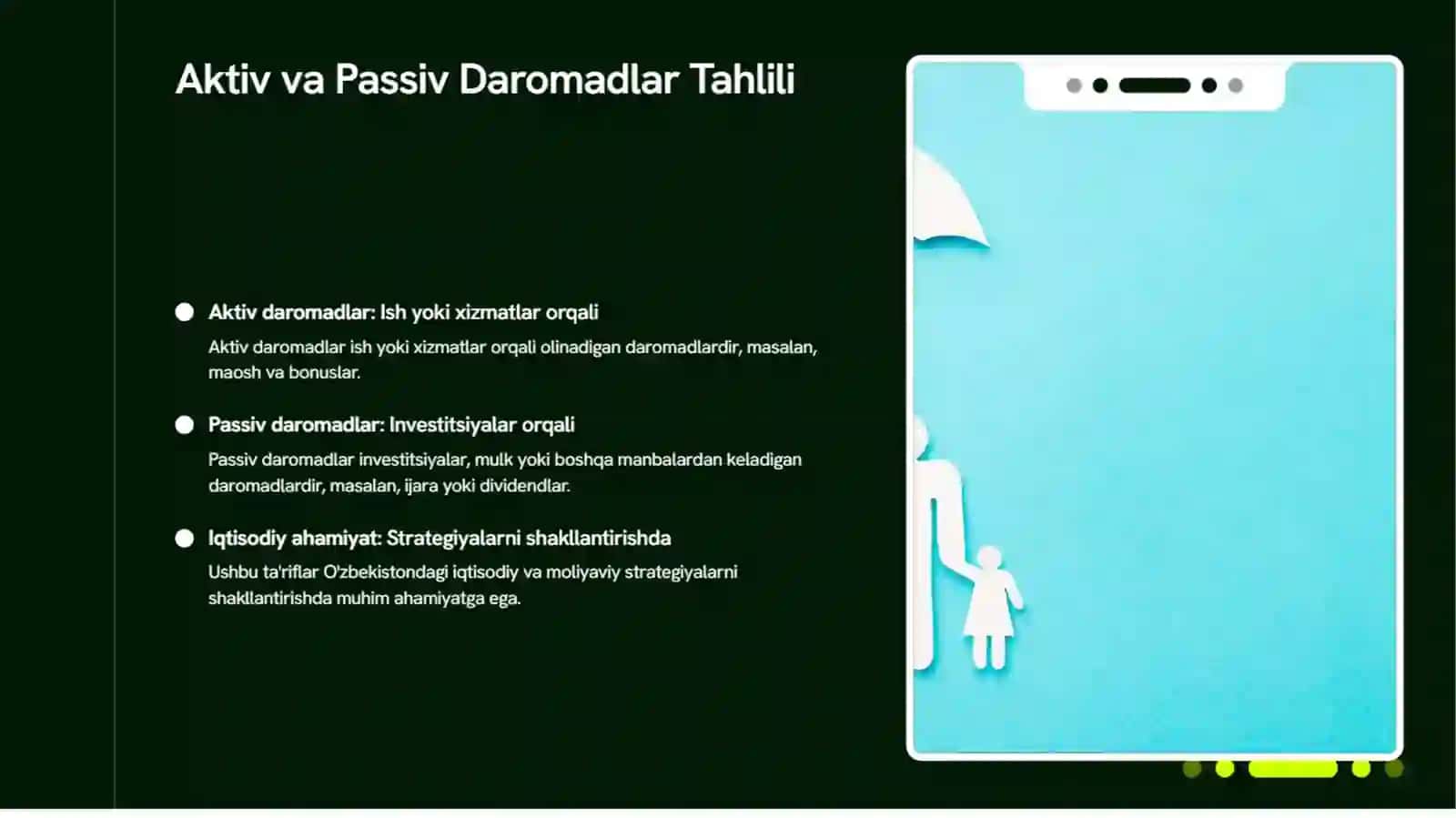 Aktiv va passiv daromadlar tahlili 2
