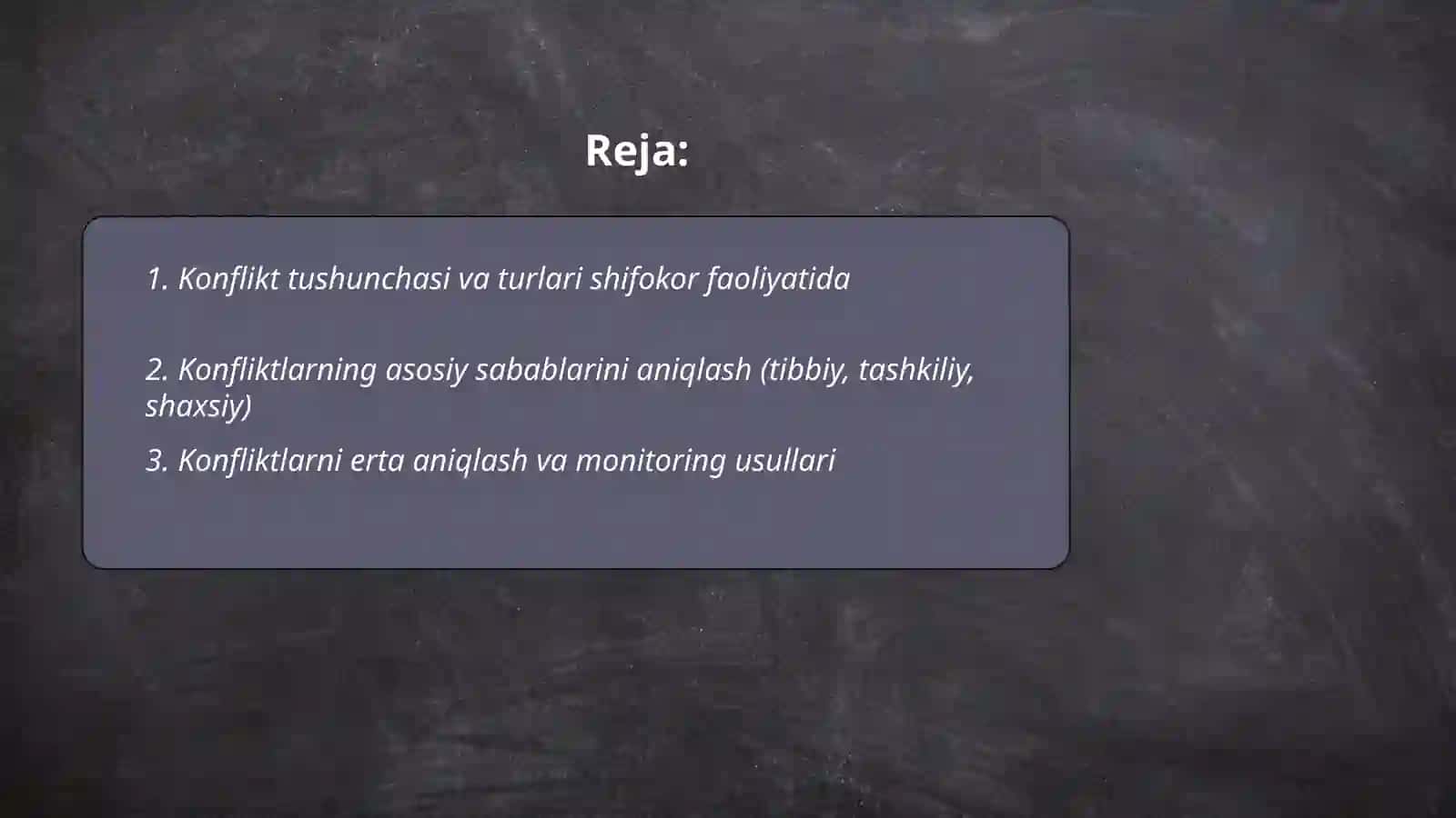 Konfliktlarni boshqarish ko’nikmalari 2
