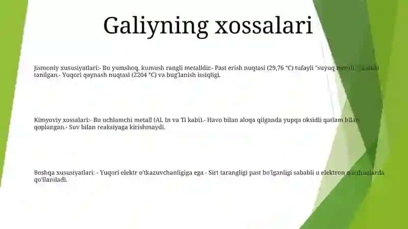 Galliy Guruhchasi Elementlari 2