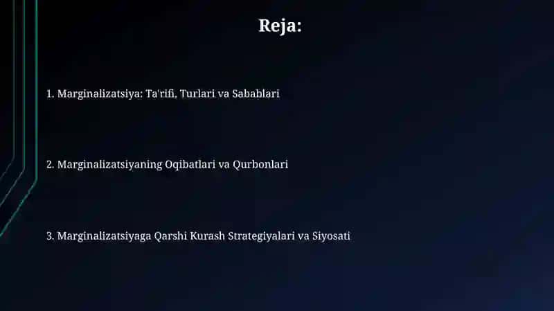 Marginalizatsiya: Ta'rifi va Turlari 2