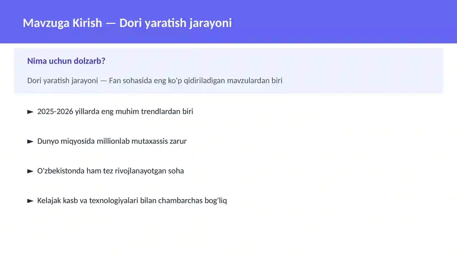 Dori yaratish jarayoni 2