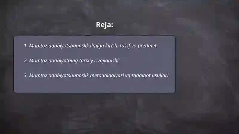 Mumtoz adabiyotshunoslik ilmi 2
