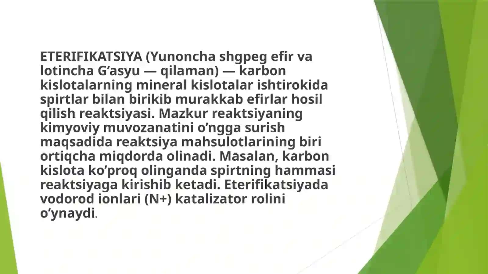 Etil atsetat sintez qilish kimyosi va texnologiyasi 2