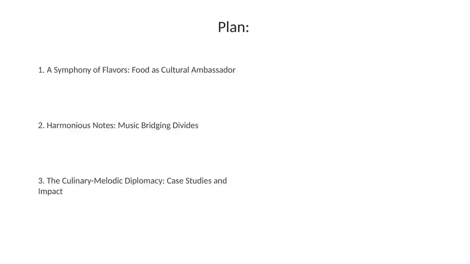 Cultural diplomacy Food and Music 2