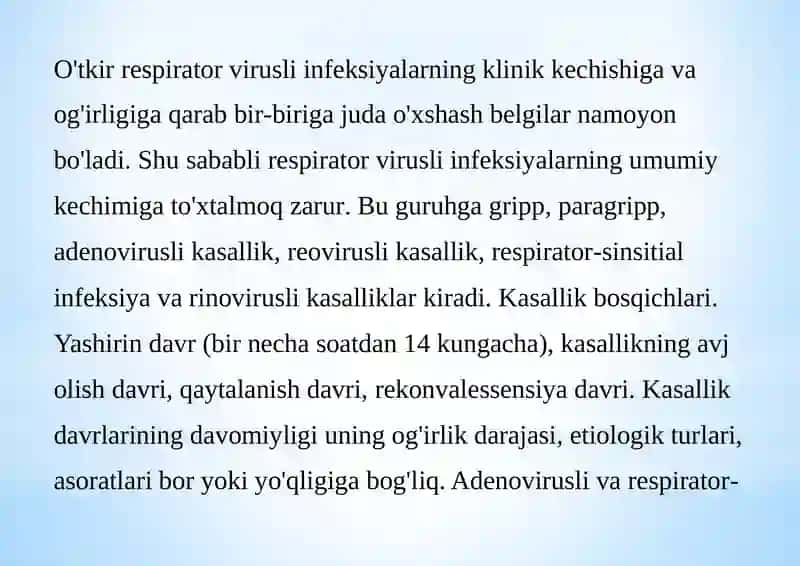 UMUMIY INFEKSION JARAYON XAQIDA TUSHUNCHA 2