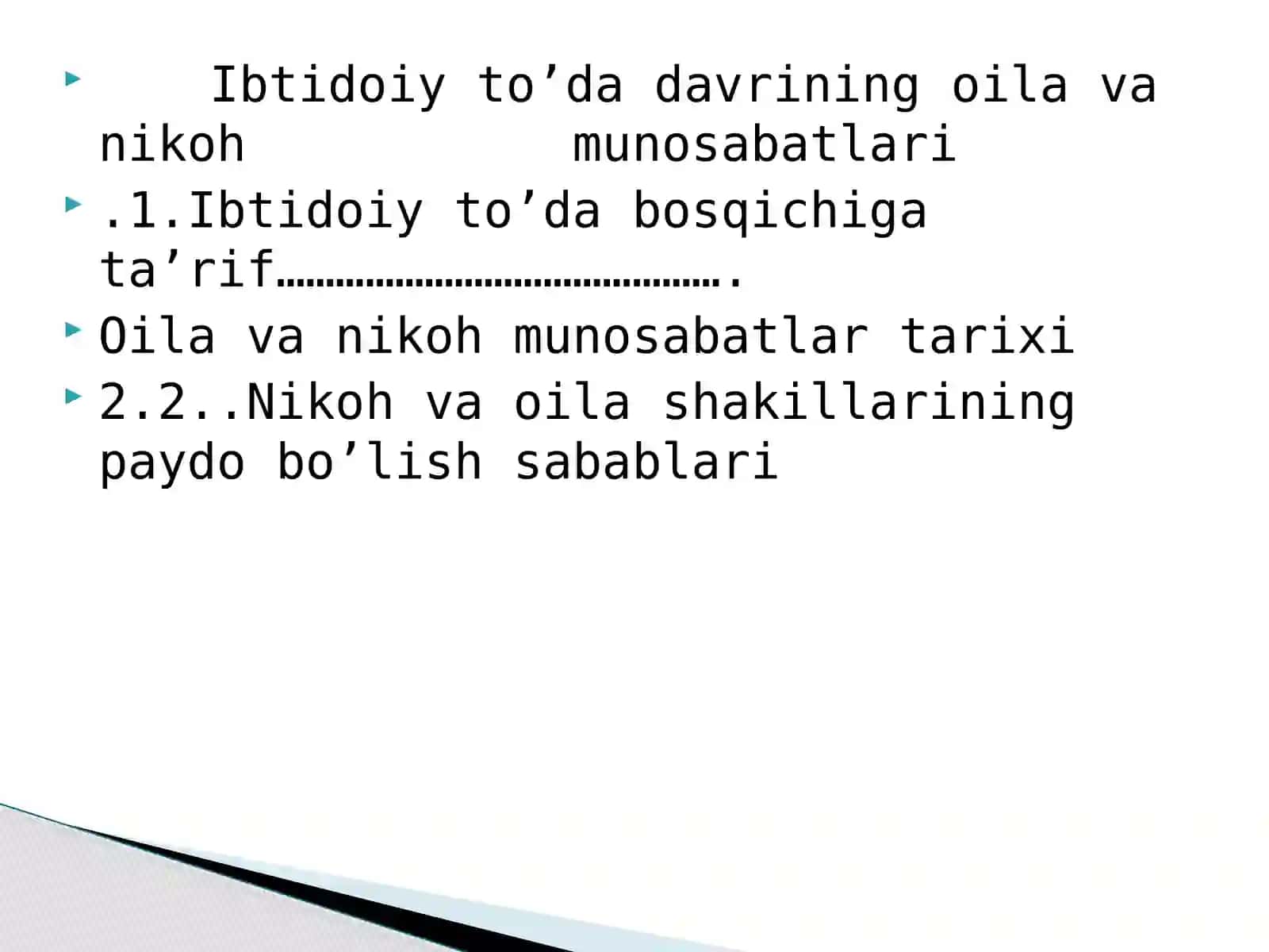 Arxeologiya yo’nalishi Murotaliyeva Rayhonaning Inson evolutsiyasi va old tarixi fanidan taqdimoti 2