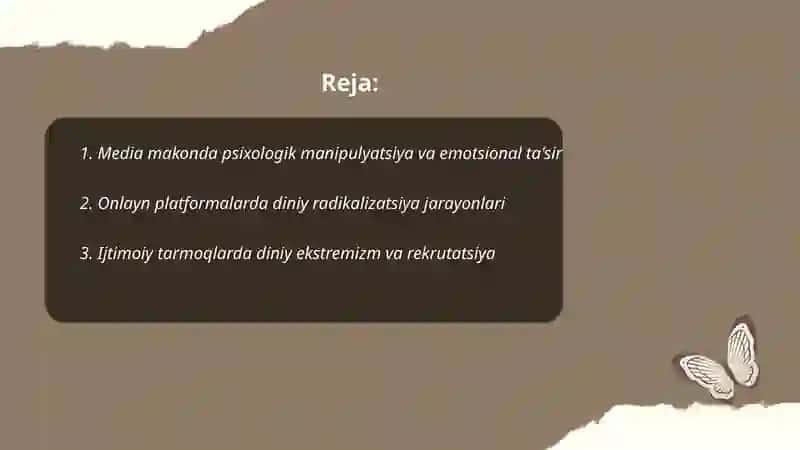 Media makonda psixologik diniy va madaniy taxdidlar 2