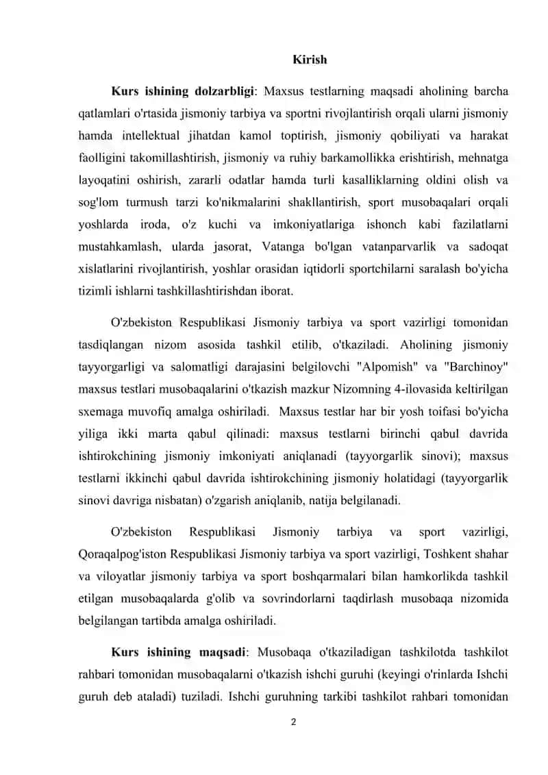 "Alpomish va Barchinoy" maxsus testlari 2