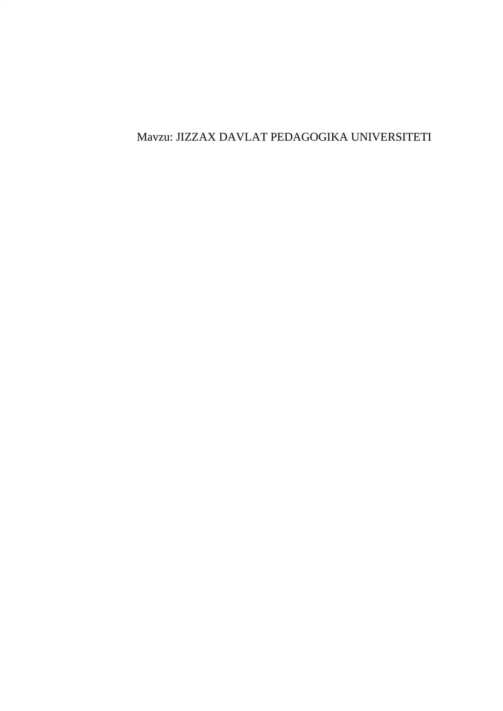 JIZZAX DAVLAT PEDAGOGIKA UNIVERSITETI 2