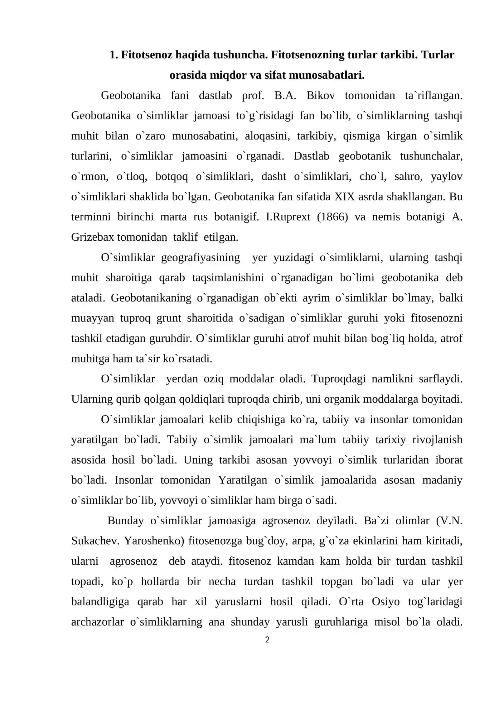 O`simliklar jamoasi (fitotsenoz)ning strukturalari 2