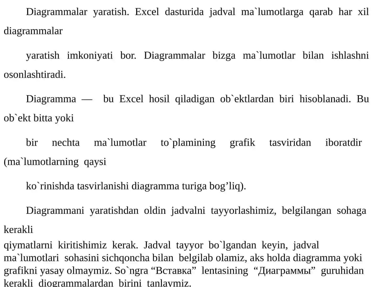 Exceldaturidadiagrammalarbilanishlash 2