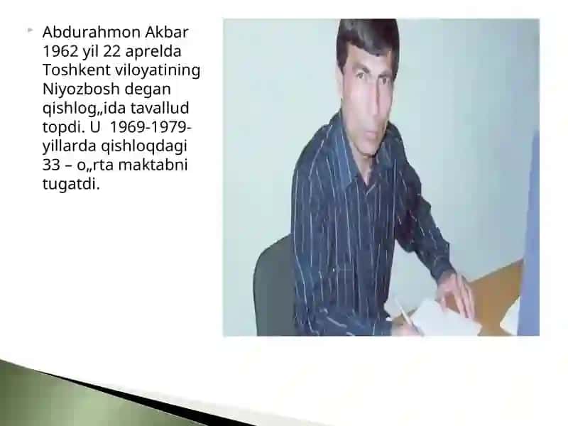 Abdurahmon Akbarning alifbe sherlari. 2