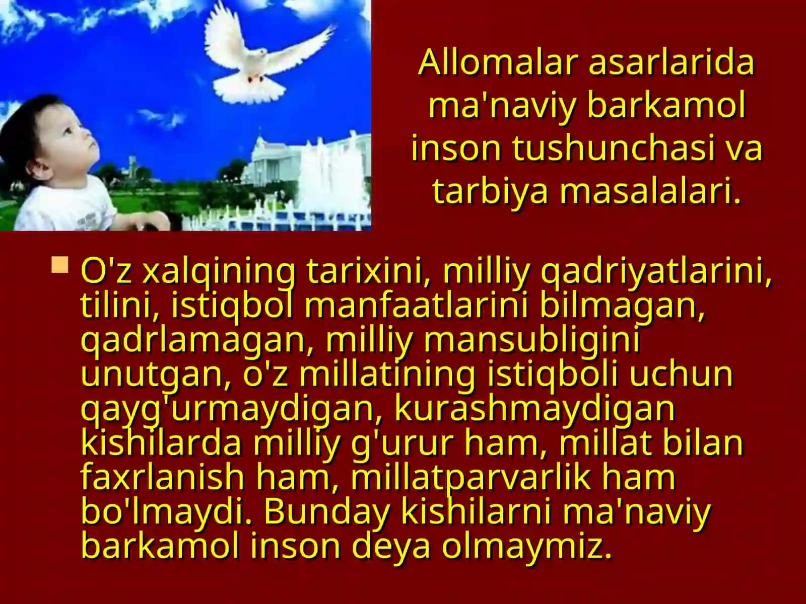 Allomalar asarlarida barkamol insonni tarbiyalash g'o'yalari 2