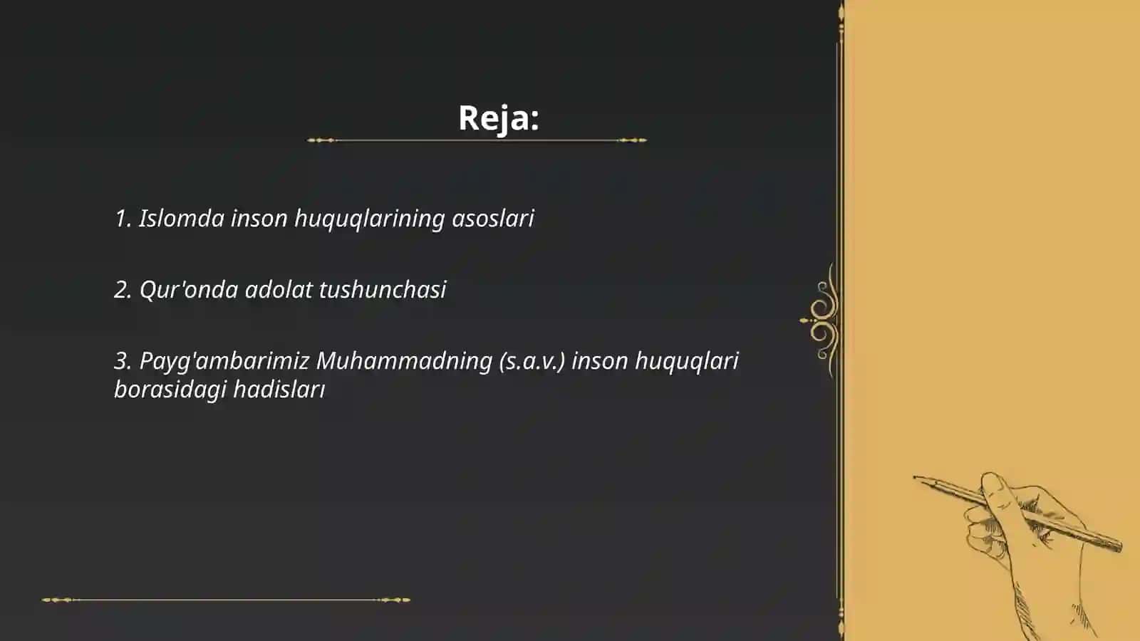 Islomda inson huqulari himoyasi,ijtimoiy tenglik adolat va tolerantlik 2