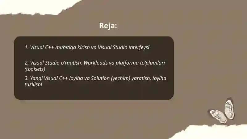 Visual C++ muhitida dasturlash 2