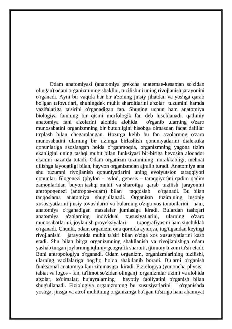Odam anatomiyasi 2