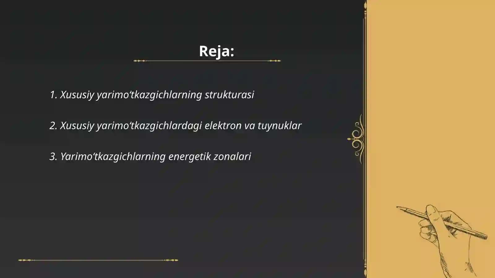 Xususiy yarimo‘tkazgichlarning strukturasi 2
