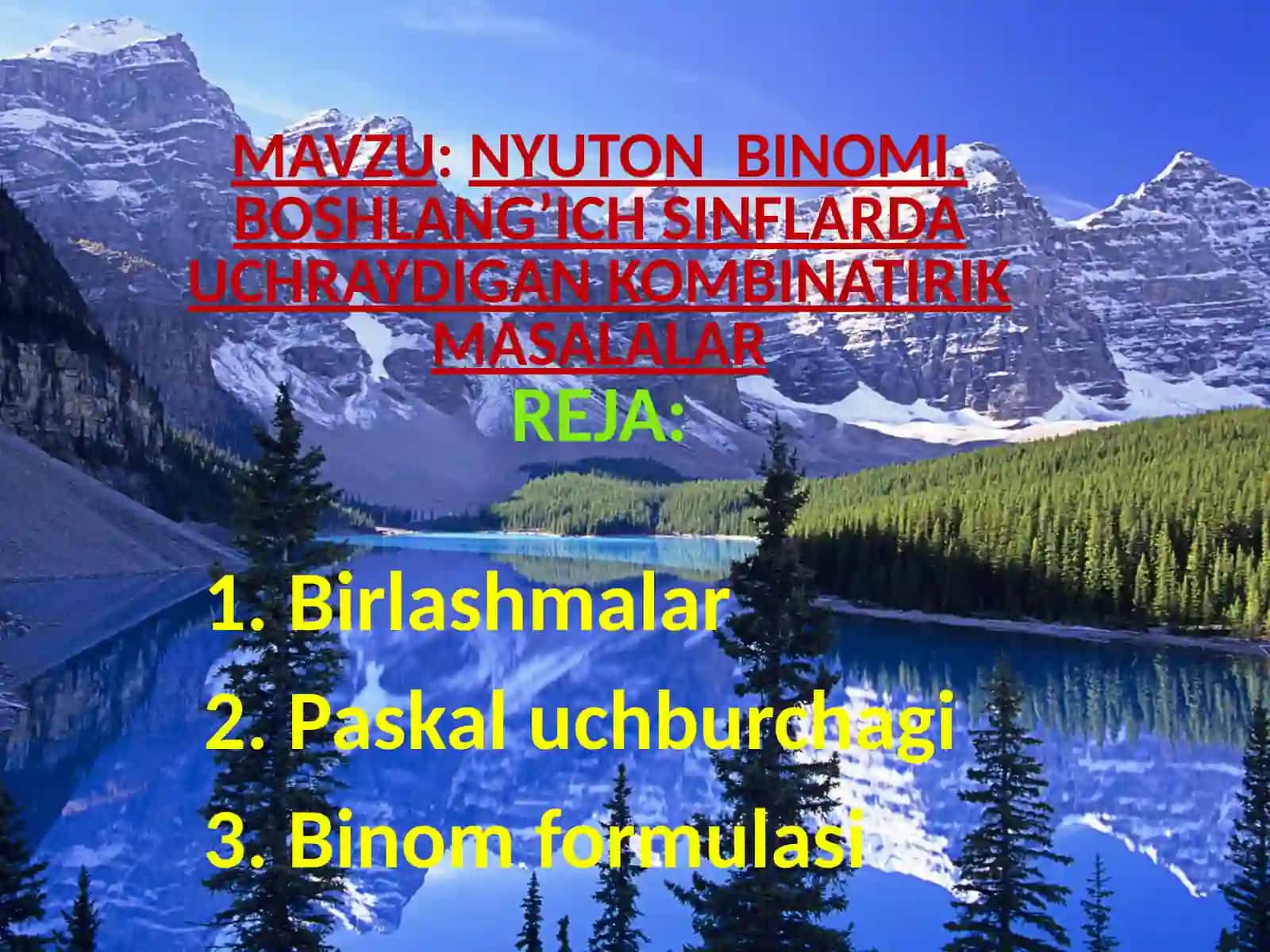 RAYIMJONOVANIGORANING MATEMATIKA FANIDAN MUSTAQILISHI SLAYTI 2