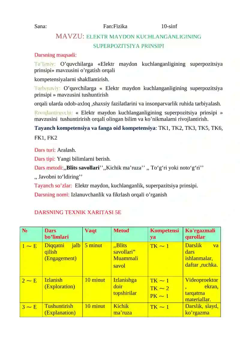 ELEKTR MAYDON KUCHLANGANLIGINING SUPERPOZITSIYA PRINSIPI 2