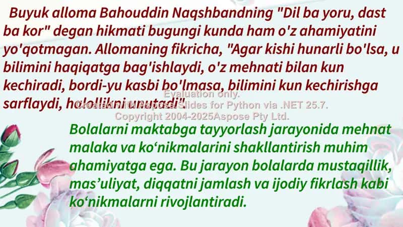 Bolalarni mehnat malaka va ko‘nikmalarini shakillantirish orqali maktabga tayyorlash 2