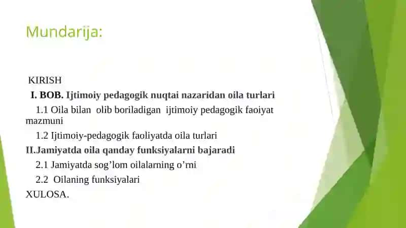 "Ijtimoiy-pedagogik faoliyat nuqtai nazarida oilaning turlari va o'ziga xosliklari" 2