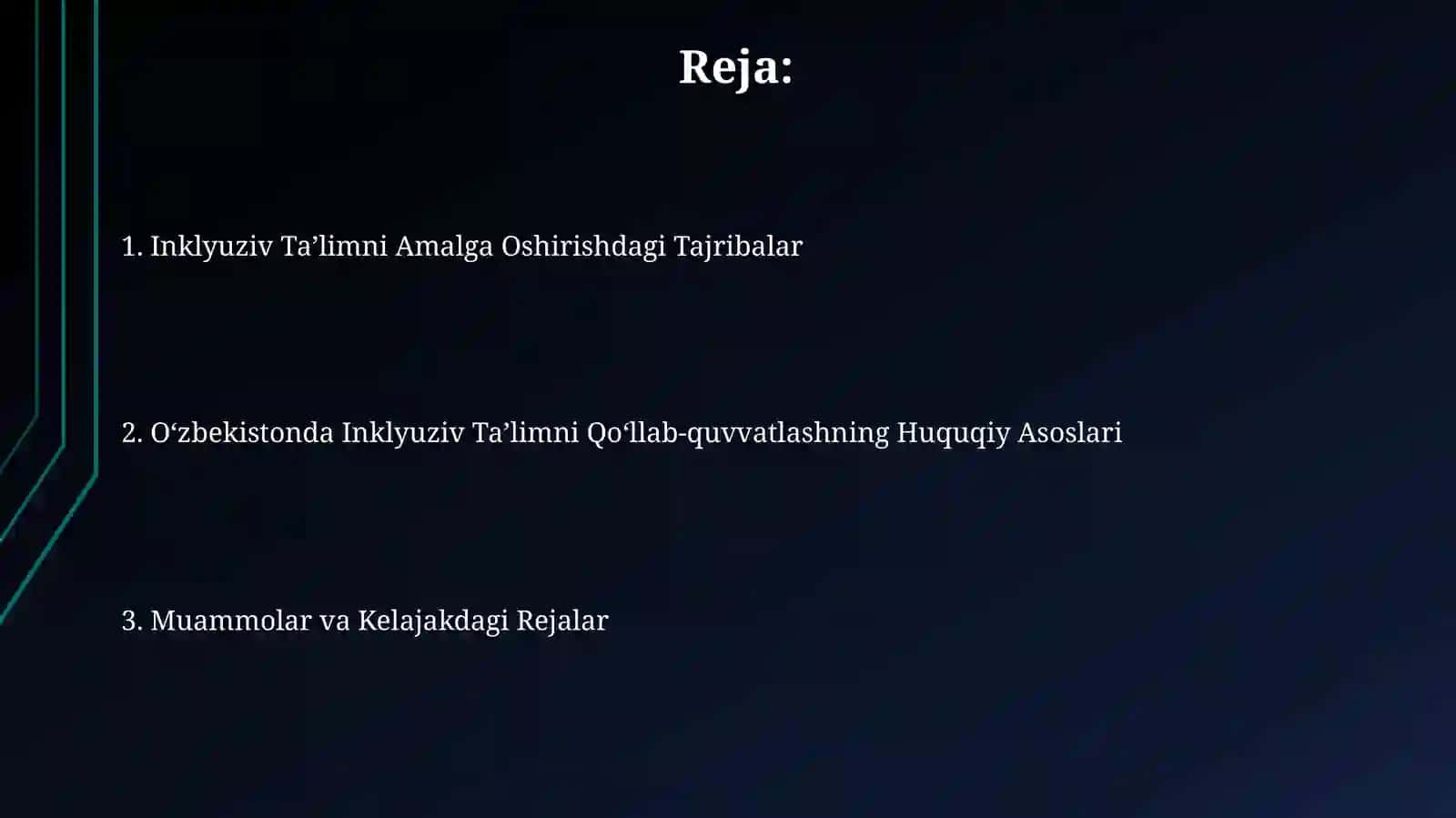 O'zbekistonda inklyuziv taʼlimning qo'llab quvvatlashning huquqiy asoslari va amaliy tajribalari 2