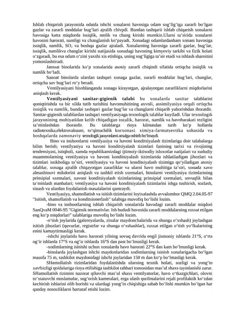 Ventilyasiya va xavoni konditsiyalash tizimlari 2
