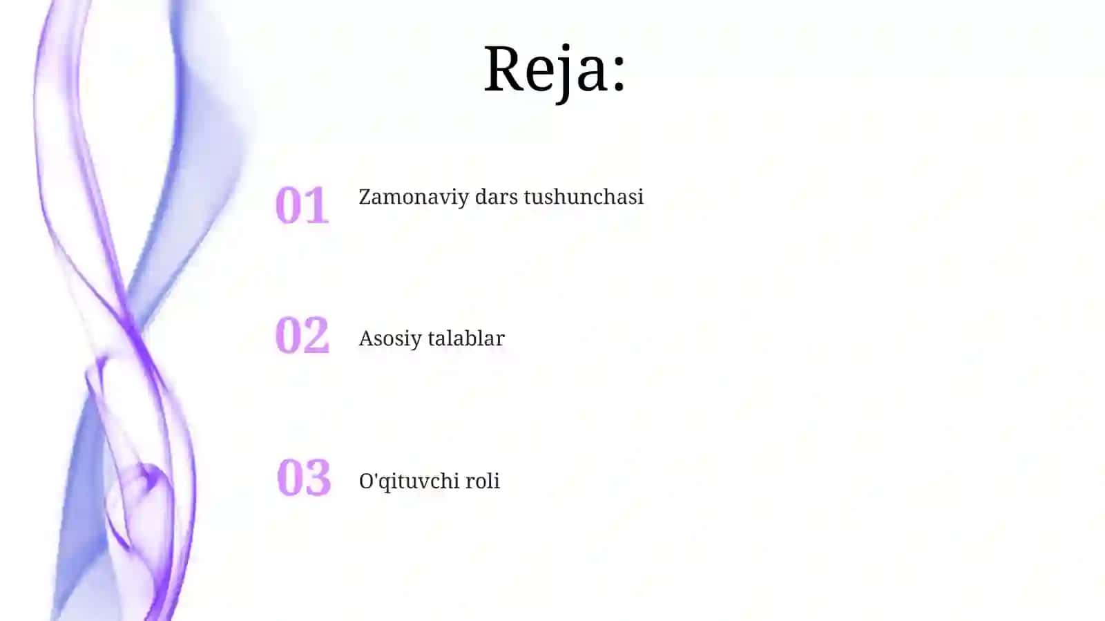 Zamonaviy dars va unga qo'yiladigan talablar 2